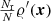 $ \tfrac{{{{N_{\text{r}}}}}}{N} \varrho^{\prime}(\boldsymbol{x}) $