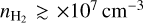 ${n_{{{\rm{H}}_2}}}$