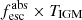 $ f_{\text{esc}}^{\text{abs}}\times T_{\text{IGM}} $
