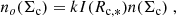 $$ \begin{aligned} n_o(\Sigma _{\rm c})=k I(R_{\mathrm{c},*}) n(\Sigma _{\rm c}) \; , \end{aligned} $$