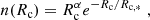 $$ \begin{aligned} n(R_{\rm c}) = R_{\rm c}^\alpha e^{-R_{\rm c}/R_{\mathrm{c},*}} \; , \end{aligned} $$