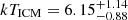 $ kT_{\mathrm{ICM}} = 6.15^{+1.14}_{-0.88} $