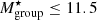 $ M^\star_\mathrm{group} \leq 11.5 $