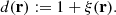 $$ \begin{aligned} d(\mathbf r ) := 1+\xi (\mathbf r ) . \end{aligned} $$