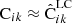 $ {\text{C}}_{ik}\approx{\hat{\text{C}}^{\text{LC}}}_{ik} $