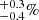 $ ^{+0.3}_{-0.4}\% $