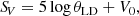 $$ \begin{aligned} S_{\!V} = 5 \log {\theta _{\rm LD}} + V_0, \end{aligned} $$
