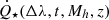 $ \dot{Q}_{\star}(\Delta\lambda,t,M_h,z) $
