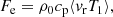 $$ \begin{aligned} F_{\mathrm{e}}=\rho _{0}c_{\mathrm{p}}\langle v_{\rm r} T_{1} \rangle , \end{aligned} $$