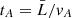 $ t_A = \bar{L}/\mathit{v}_A $
