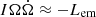 $ I\Omega\dot{\Omega}\approx -L_{\mathrm{em}} $