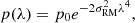$$ \begin{aligned} p(\lambda ) = p_0 e^{-2\sigma _\text{RM}^2\lambda ^4} , \end{aligned} $$