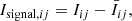 $$ \begin{aligned} I_{\mathrm{signal} ,ij} = I_{ij}-\bar{I}_{ij}, \end{aligned} $$