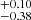 $ ^{+ 0.10}_{- 0.38} $