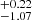 $ ^{+ 0.22}_{- 1.07} $