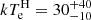$ kT_{\mathrm{e}}^{\mathrm{H}} = 30_{-10}^{+40} $