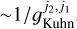 $\~1/g_{{\rm{Kuhn}}}^{{j_2},{j_1}}$