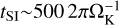 ${t_{{\rm{SI}}}}\~500\;2\pi \Omega _{\rm{K}}^{ - 1}$