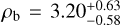 ${\rho _{\rm{b}}} = 3.20_{ - 0.58}^{ + 0.63}$