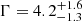 $ \Gamma=4.2_{-1.3}^{+1.6} $