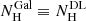 $ N_{\mathrm{H}}^{\mathrm{Gal}}\equiv N_{\mathrm{H}}^{\mathrm{DL}} $