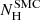 $ N_{\mathrm{H}}^{\mathrm{SMC}} $