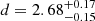 $ d=2.68_{-0.15}^{+0.17} $