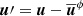$ {\boldsymbol{u}}\prime={\boldsymbol{u}} - \overline{\boldsymbol{u}}^{\phi} $