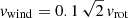 $ v_{\mathrm{wind}}=0.1\,\sqrt{2}\,v_{\mathrm{rot}} $