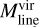 $M_{{\rm{line}}}^{{\rm{vir}}}$