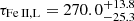 $ \tau_\mathrm{{\mathrm{Fe}\,\textsc{II}},L}=270.0^{+13.8}_{-25.3} $