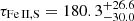 $ \tau_\mathrm{{\mathrm{Fe}\,\textsc{II}}, S}=180.3^{+26.6}_{-30.0} $