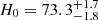 $ H_0 = 73.3_{-1.8}^{+1.7} $