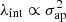 $ \lambda_{\rm int} \propto \sigma_{\rm ap}^2 $