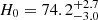 $ H_0 = 74.2_{-3.0}^{+2.7} $