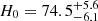 $ H_0 = 74.5_{-6.1}^{+5.6} $