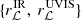 $ \{r_{\mathcal{L}}^{\mathrm{IR}},\ r_{\mathcal{L}}^{\mathrm{UVIS}}\} $