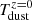 $ T^{z=0}_{\mathrm{dust}} $