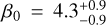 ${\beta _0} = 4.3_{ - 0.9}^{ + 0.9}$