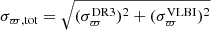 $ {\sigma_{\varpi, \mathrm{tot}} = \sqrt{(\sigma_\varpi^{\mathrm{DR3}})^2+(\sigma_\varpi^{\mathrm{VLBI}})^2}} $