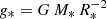 $ g_\ast=G\,M_\ast\,R_\ast^{-2} $