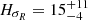 $ H_{\sigma_{R}} = 15^{+11}_{-4} $