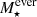 $ M_\star^{\rm ever} $