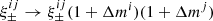 $ \xi_{\pm}^{ij} \rightarrow \xi_{\pm}^{ij}(1+\Delta m^i)(1+\Delta m^j) $