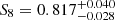 $ S_8= 0.817^{+0.040}_{-0.028} $