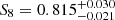 $ S_8 = 0.815^{+0.030}_{-0.021} $