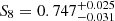 $ S_8=0.747^{+0.025}_{-0.031} $
