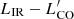 $ L_{\mathrm{IR}}-L^\prime_{\mathrm{CO}} $