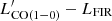 $ L^\prime_{\mathrm{CO(1-0)}}-L_{\mathrm{FIR}} $