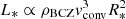 $ L_*\propto \rho_{\rm BCZ}{\it v}_{\rm conv}^3R_*^2 $